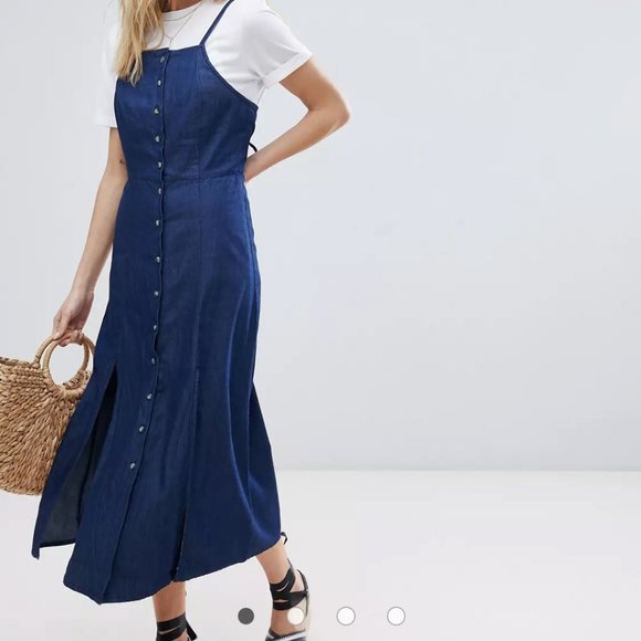 Warehouse midi pinafore dress - Picture 2 of 7